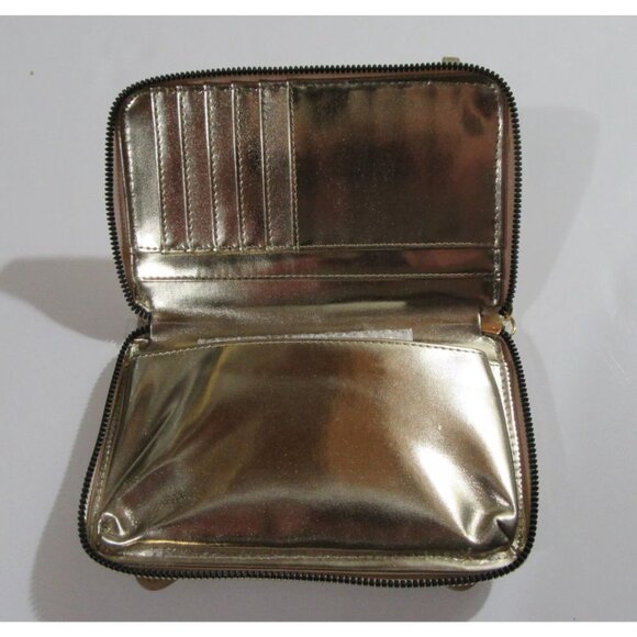 Betsey Johnson Kitsch Kitten Cat Wallet Brown Multi NWT - Picture 6 of 6